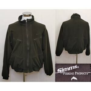 Simms Windstopper Fleece Men's XL Green Full Zip Made in USA #J5304